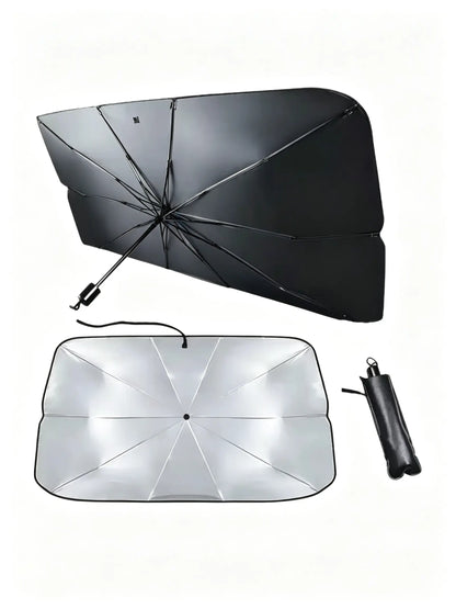 Portable Car Windshield Sunshade Umbrella - Foldable UV Protection & Heat Shield for All Cars, Keeps Interior Cool!