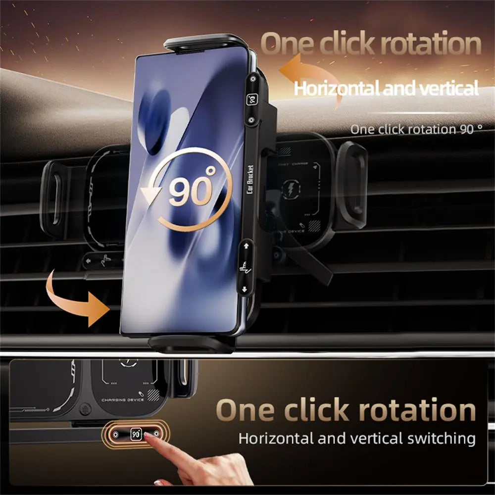 Car Air Outlet Phone Holder Charger, 15W Fast Charging Solution Wireless Charging Holder Charger, Magnetic Car Phone Holder for Iphone 15 14 13 12 11 Pro Max XS, Samsung Galaxy S23 Ultra, Electronic, Wireless Mobile Charger
