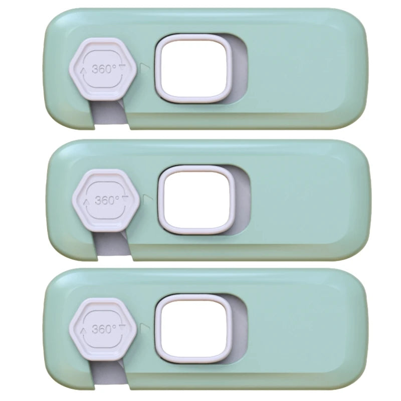 1/3/5PCS Child Proof Refrigerator Locks Cabinet Lock Fridge Locks for Kids Safety Baby Freezer Door Latches with Adhesive Tape