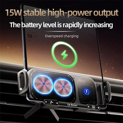 Car Air Outlet Phone Holder Charger, 15W Fast Charging Solution Wireless Charging Holder Charger, Magnetic Car Phone Holder for Iphone 15 14 13 12 11 Pro Max XS, Samsung Galaxy S23 Ultra, Electronic, Wireless Mobile Charger