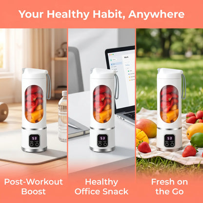 【Summer Sale Deals】 Portable 15.22 Oz USB Rechargeable Personal Blender with LED Display, Durable Abs Material, Perfect for Smoothies & Juices, Home Kitchen Essential,Home Essentials