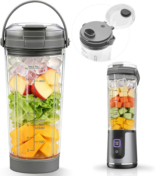 18OZ Blender Cup Replacement Compatible with Ninja Blast Portable Blender,Blending Vessel Cap with Sip Lid Accessories Part Licuadora Portatil Cup for Ninja Blast BC151BK BC151NV BC151ND Bc151Em(Grey)