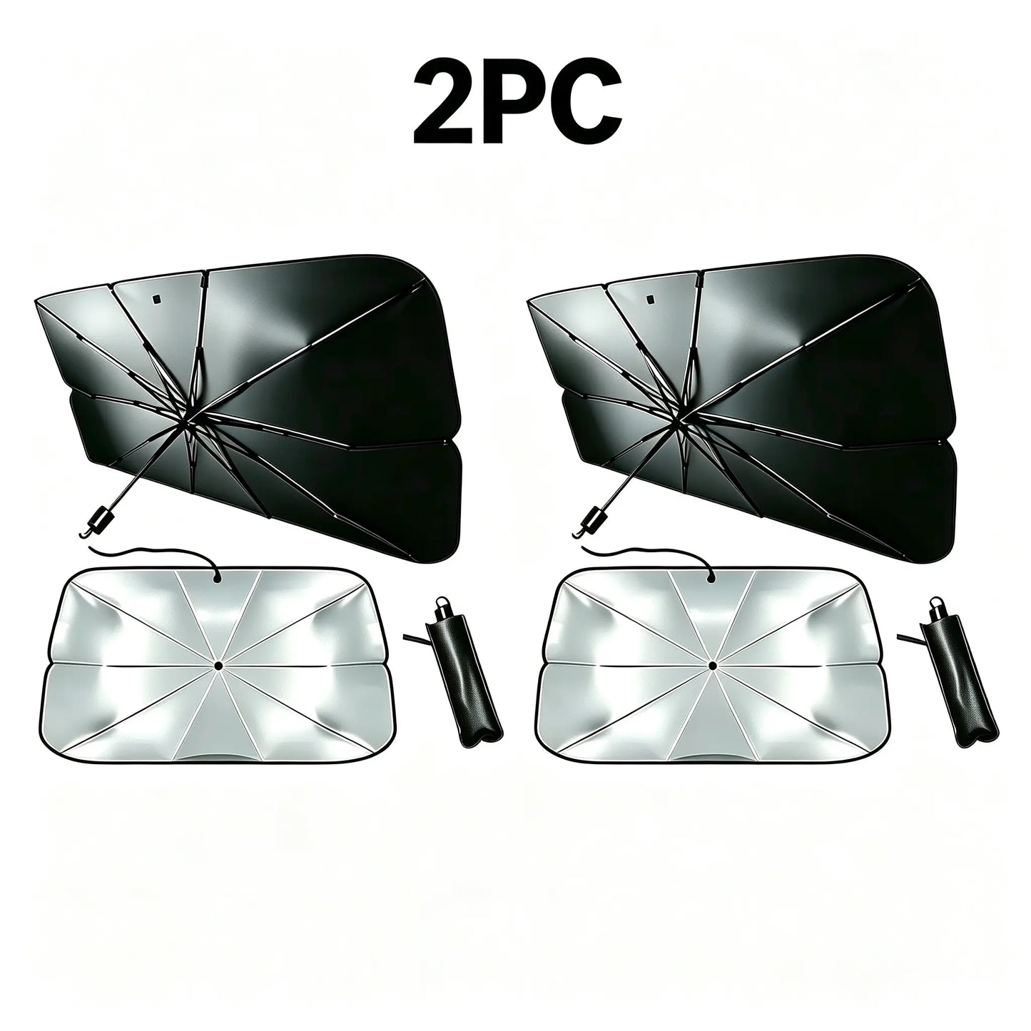 Portable Car Windshield Sunshade Umbrella - Foldable UV Protection & Heat Shield for All Cars, Keeps Interior Cool!