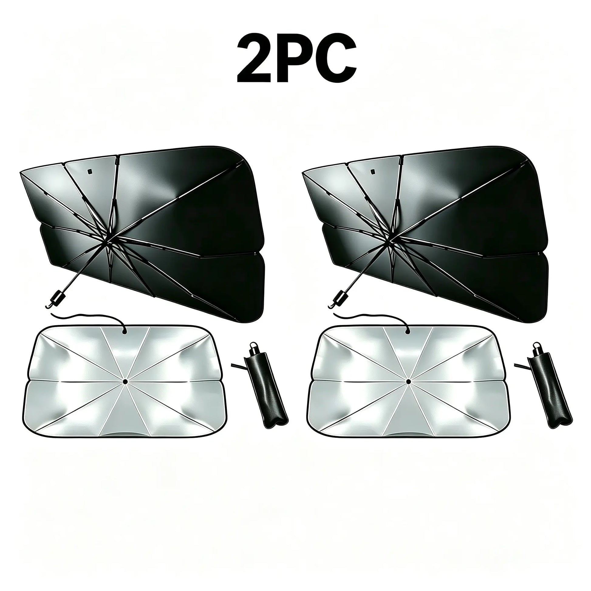 Portable Car Windshield Sunshade Umbrella - Foldable UV Protection & Heat Shield for All Cars, Keeps Interior Cool!
