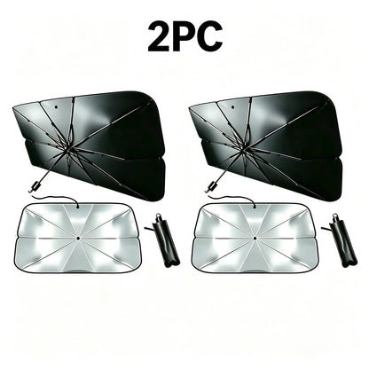 Portable Car Windshield Sunshade Umbrella - Foldable UV Protection & Heat Shield for All Cars, Keeps Interior Cool!