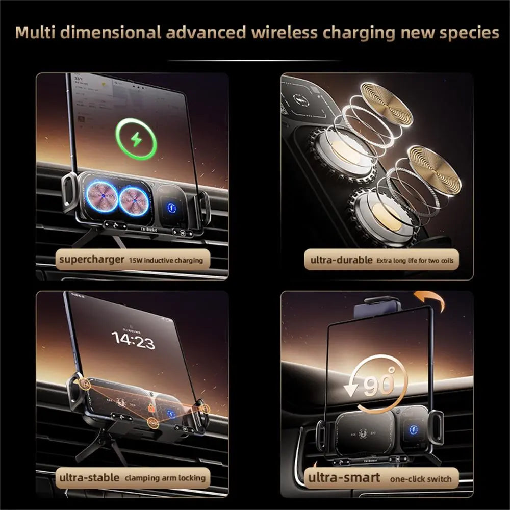 Car Air Outlet Phone Holder Charger, 15W Fast Charging Solution Wireless Charging Holder Charger, Magnetic Car Phone Holder for Iphone 15 14 13 12 11 Pro Max XS, Samsung Galaxy S23 Ultra, Electronic, Wireless Mobile Charger