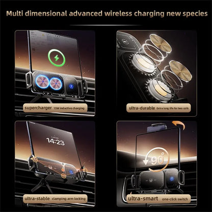 Car Air Outlet Phone Holder Charger, 15W Fast Charging Solution Wireless Charging Holder Charger, Magnetic Car Phone Holder for Iphone 15 14 13 12 11 Pro Max XS, Samsung Galaxy S23 Ultra, Electronic, Wireless Mobile Charger