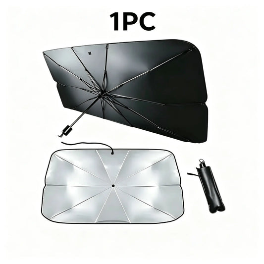 Portable Car Windshield Sunshade Umbrella - Foldable UV Protection & Heat Shield for All Cars, Keeps Interior Cool!