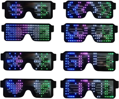 LED Glasses,Light up Glasses, Halloween 11 Patterns Sunglasse | LED Glasses Halloween 11 Patterns Sunglasses for Men and Women Nightclub, Birthday Parties and Other Occasions.
