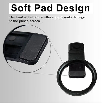 Lightdow 52Mm Smartphone Cellphone Mobile Phone Filter Clip with CPL Filter, Essential Mobile Phone Accessories for Photography