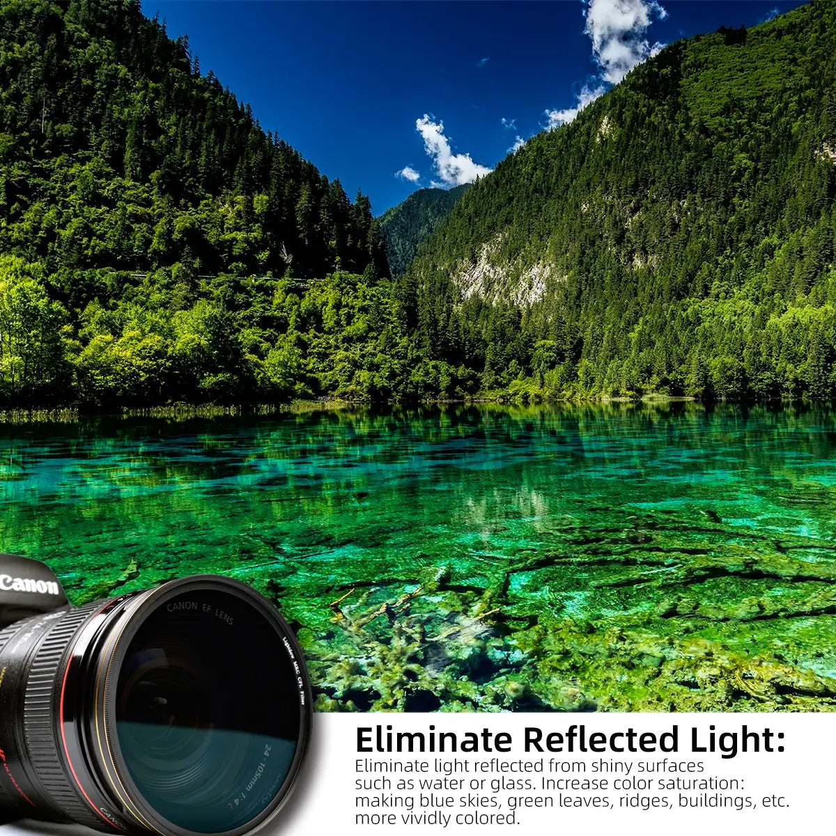 Lightdow 52Mm Smartphone Cellphone Mobile Phone Filter Clip with CPL Filter, Essential Mobile Phone Accessories for Photography