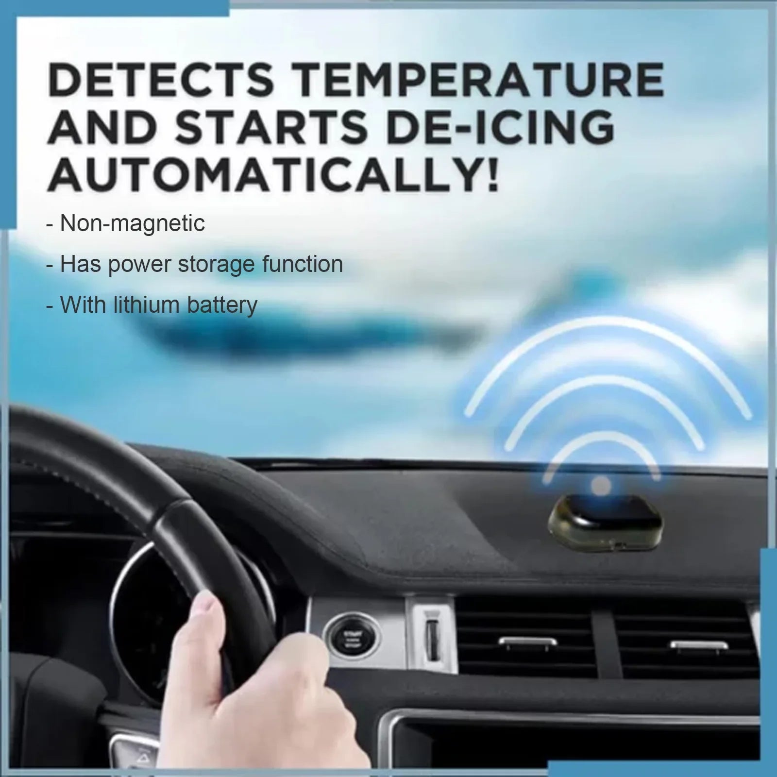 Car Windshield Deicer Electromagnetic Antifreeze Device Auto Molecular Snow Removal Instrument Anti-Ice Tool Car Interior Access