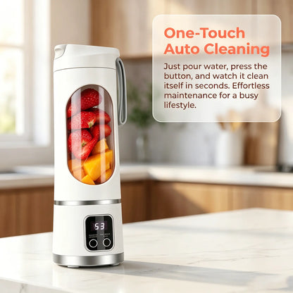 【Summer Sale Deals】 Portable 15.22 Oz USB Rechargeable Personal Blender with LED Display, Durable Abs Material, Perfect for Smoothies & Juices, Home Kitchen Essential,Home Essentials