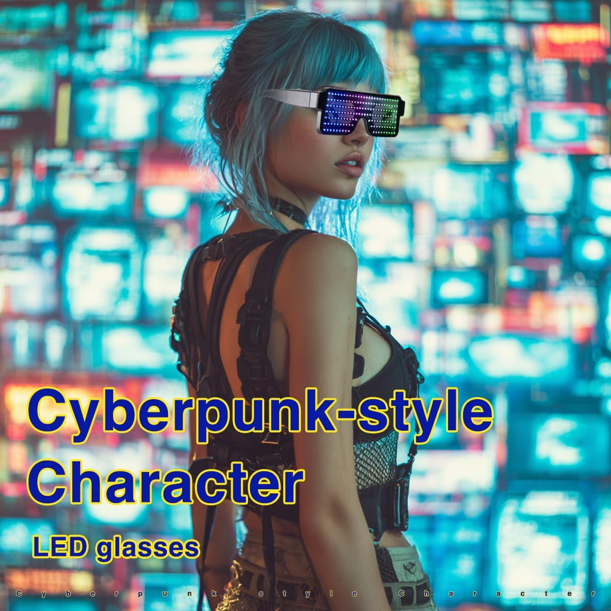 LED Glasses,Light up Glasses, Halloween 11 Patterns Sunglasse | LED Glasses Halloween 11 Patterns Sunglasses for Men and Women Nightclub, Birthday Parties and Other Occasions.