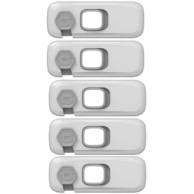 1/3/5PCS Child Proof Refrigerator Locks Cabinet Lock Fridge Locks for Kids Safety Baby Freezer Door Latches with Adhesive Tape
