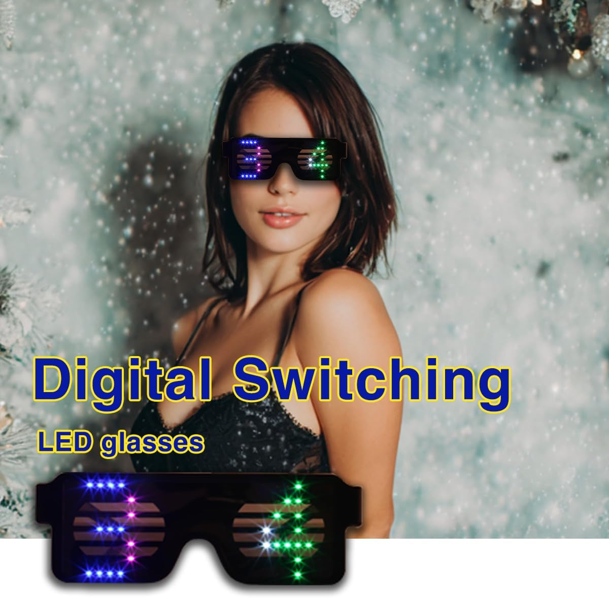 LED Glasses,Light up Glasses, Halloween 11 Patterns Sunglasse | LED Glasses Halloween 11 Patterns Sunglasses for Men and Women Nightclub, Birthday Parties and Other Occasions.